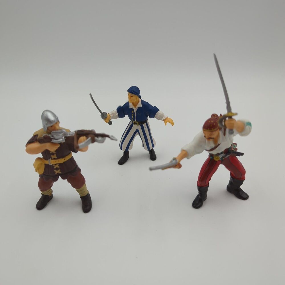 LOT OF 3 Papo Pirate Figures 1999 2000 2004